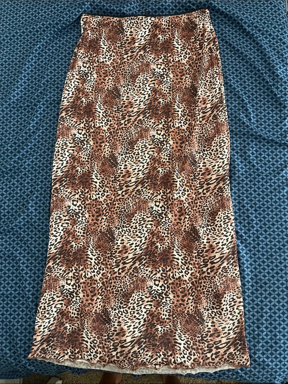 one clothing Leopard Print Maxi Skirt - Brown/Tan